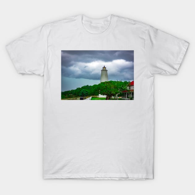 Ocracoke Lighthouse T-Shirt by Ckauzmann